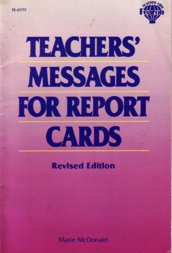 Teachers' Messages for Report Cards (FE-6777)