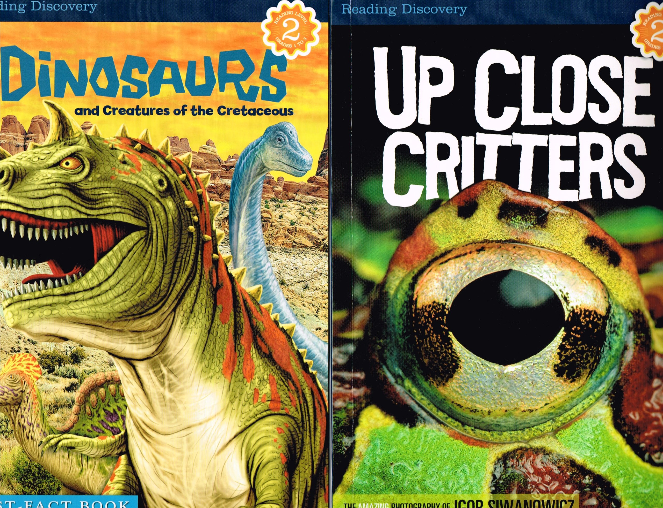 Reading Discovery Level 2 Set of Two Books (Dinosaurs & Up Close Critters)