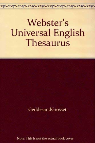 Webster's Universal English Thesaurus