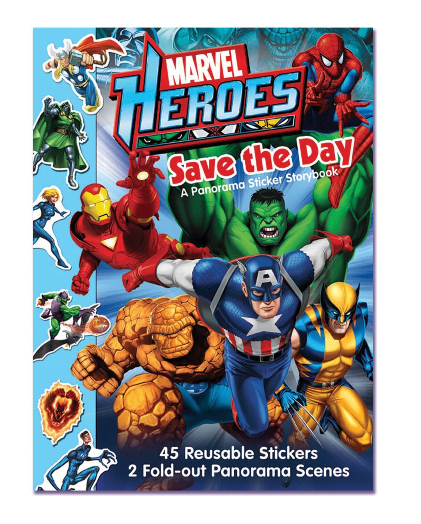 Marvel Heroes Save the Day A Panorama Sticker Storybook