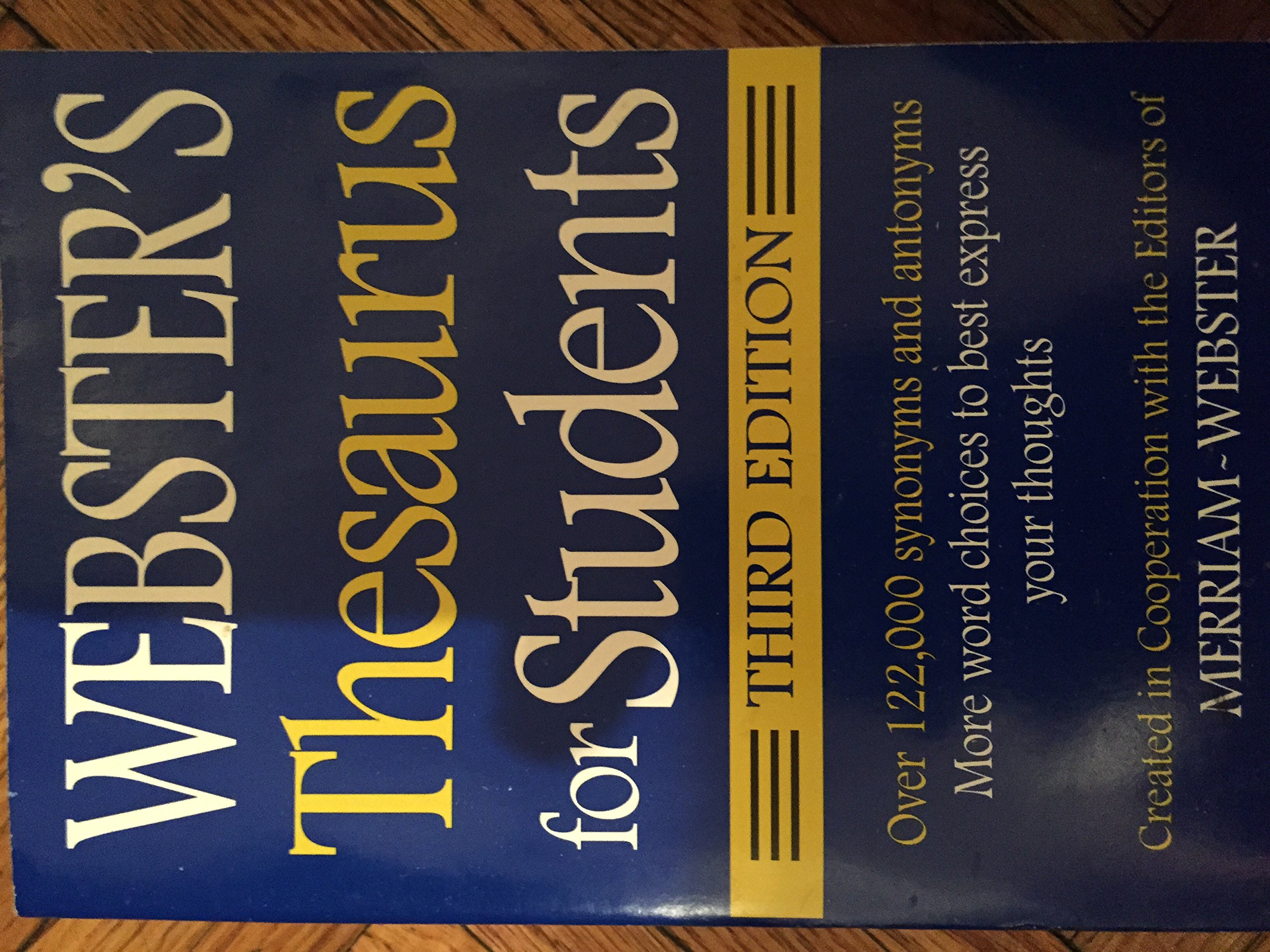 Webster's Federal Street Press Thesaurus for Students, 3rd Edition, Paperback, Grades 6 and Up, 352 Pages