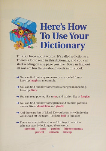 Merriam-Webster's First Dictionary, Illustrations by Ruth Heller