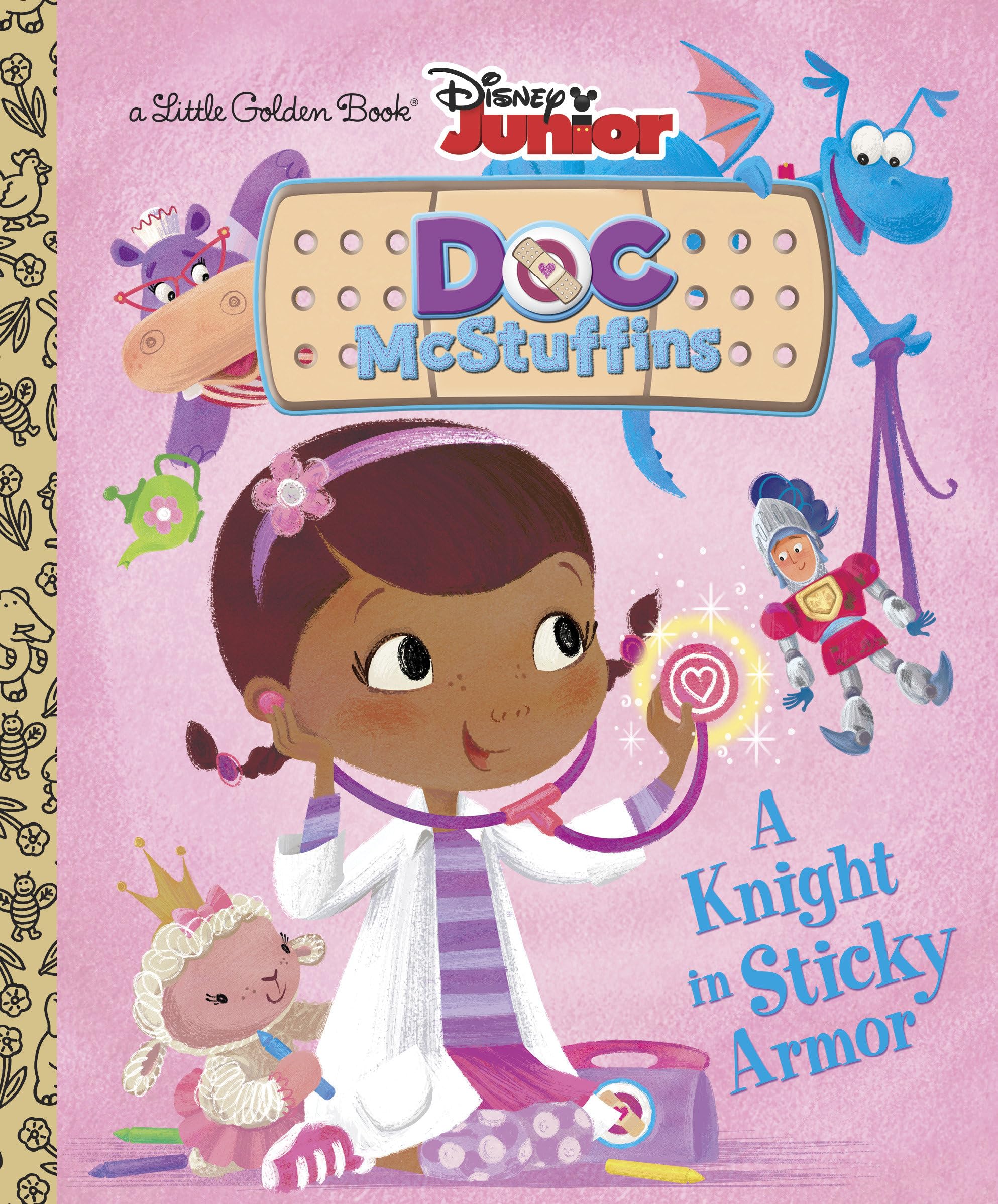 A Knight in Sticky Armor (Disney Junior: Doc McStuffins) (Little Golden Book)