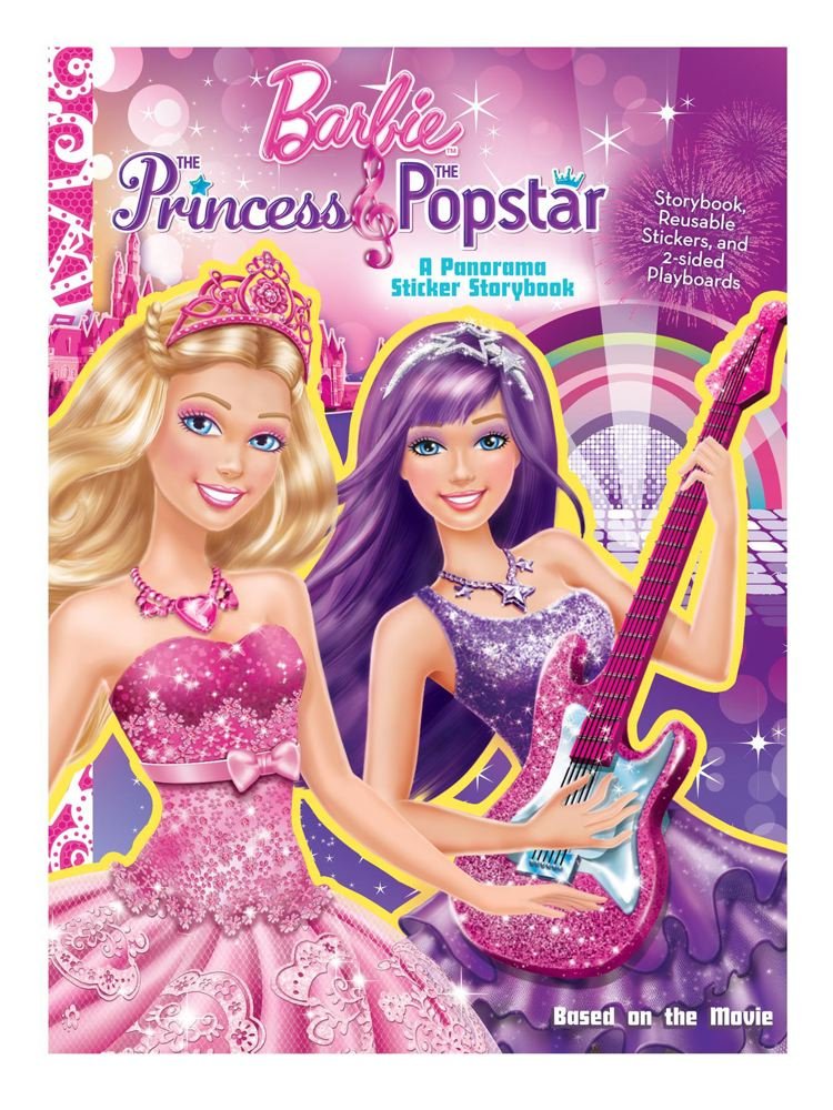 Barbie The Princess & The Popstar: A Panorama Sticker Storybook