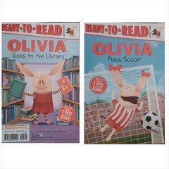 Olivia Goes to the Library and Olivia Plays Soccer (Two-in-one Book)