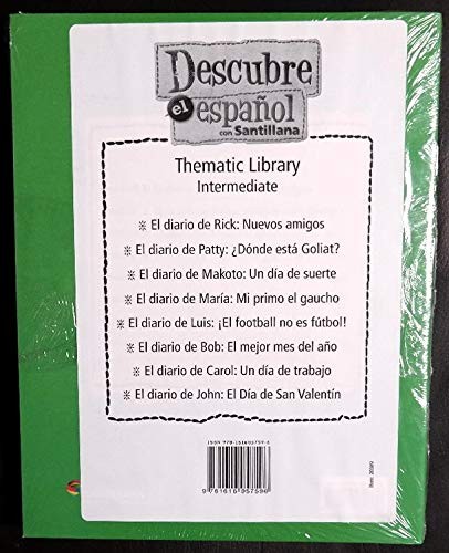 Descubre el español con Santillana, Thematic Library Intermediate, Set of 8 books