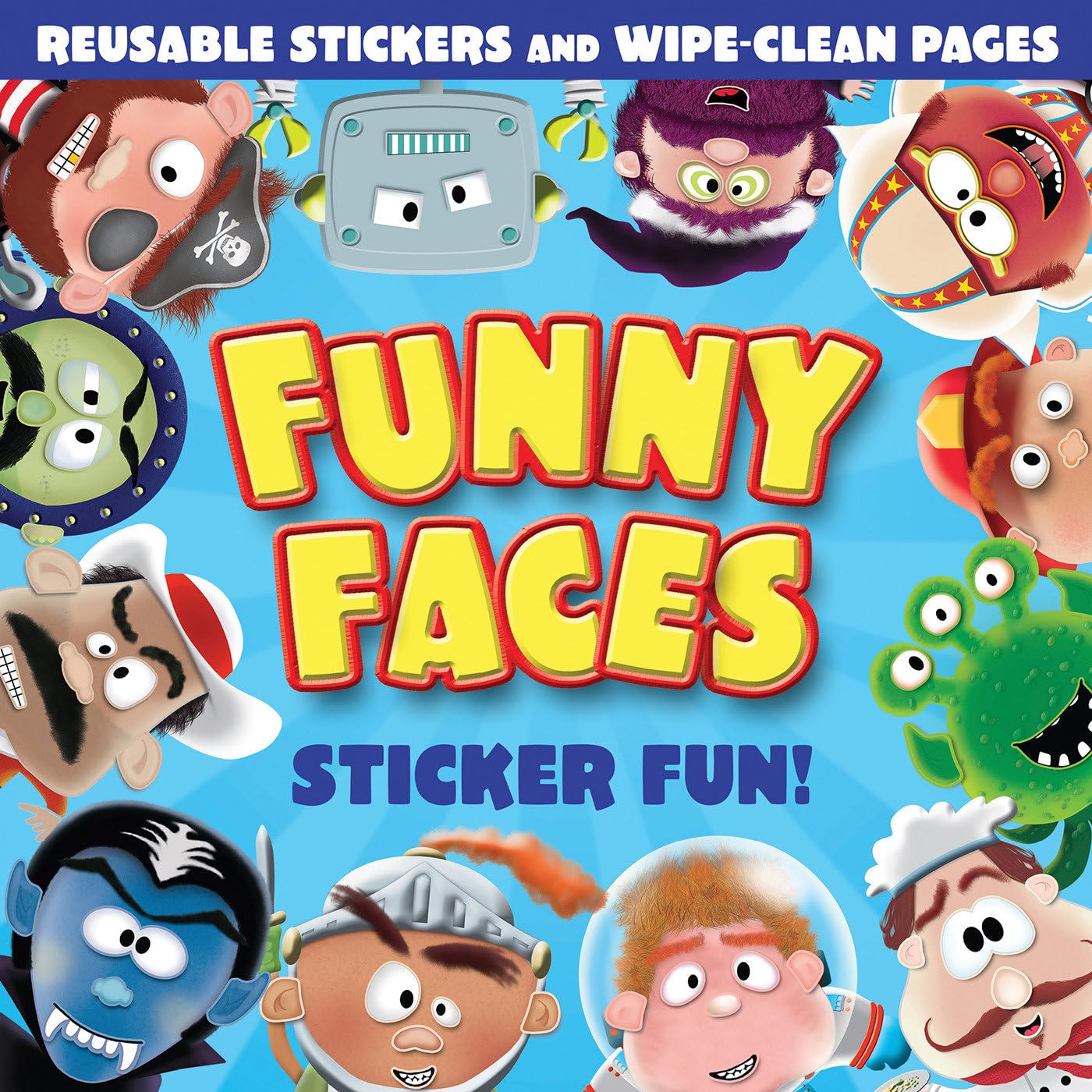 Funny Faces Sticker Fun! (Blue)