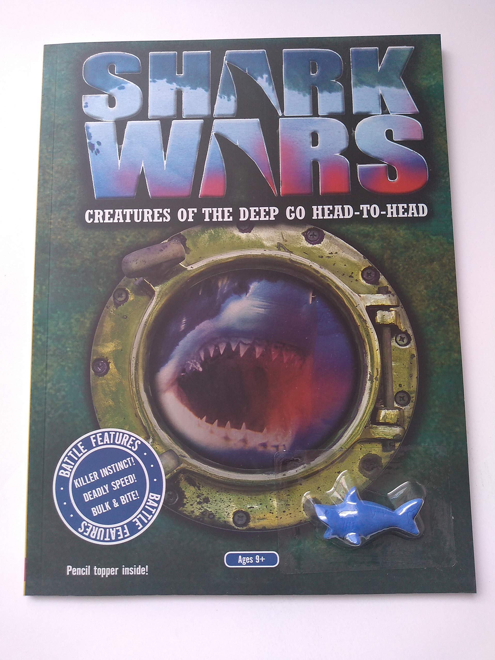 SHARK WARS - Creatures of the Deep Go Head-to-Head - PENCIL TOPPER MINI FIGURE INSIDE