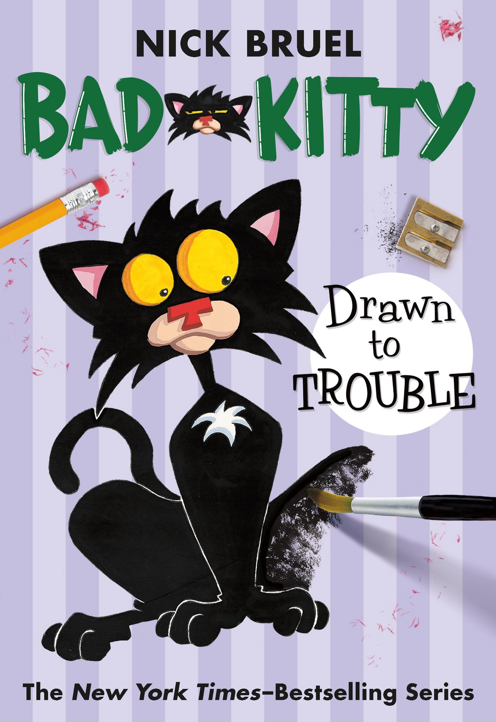 Bad Kitty Drawn to Trouble (paperback black-and-white edition)