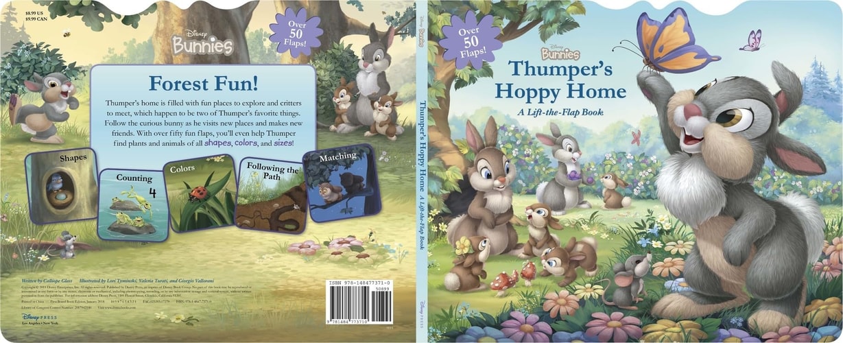 Disney Bunnies: Thumper's Hoppy Home: A Lift-the-Flap Board Book