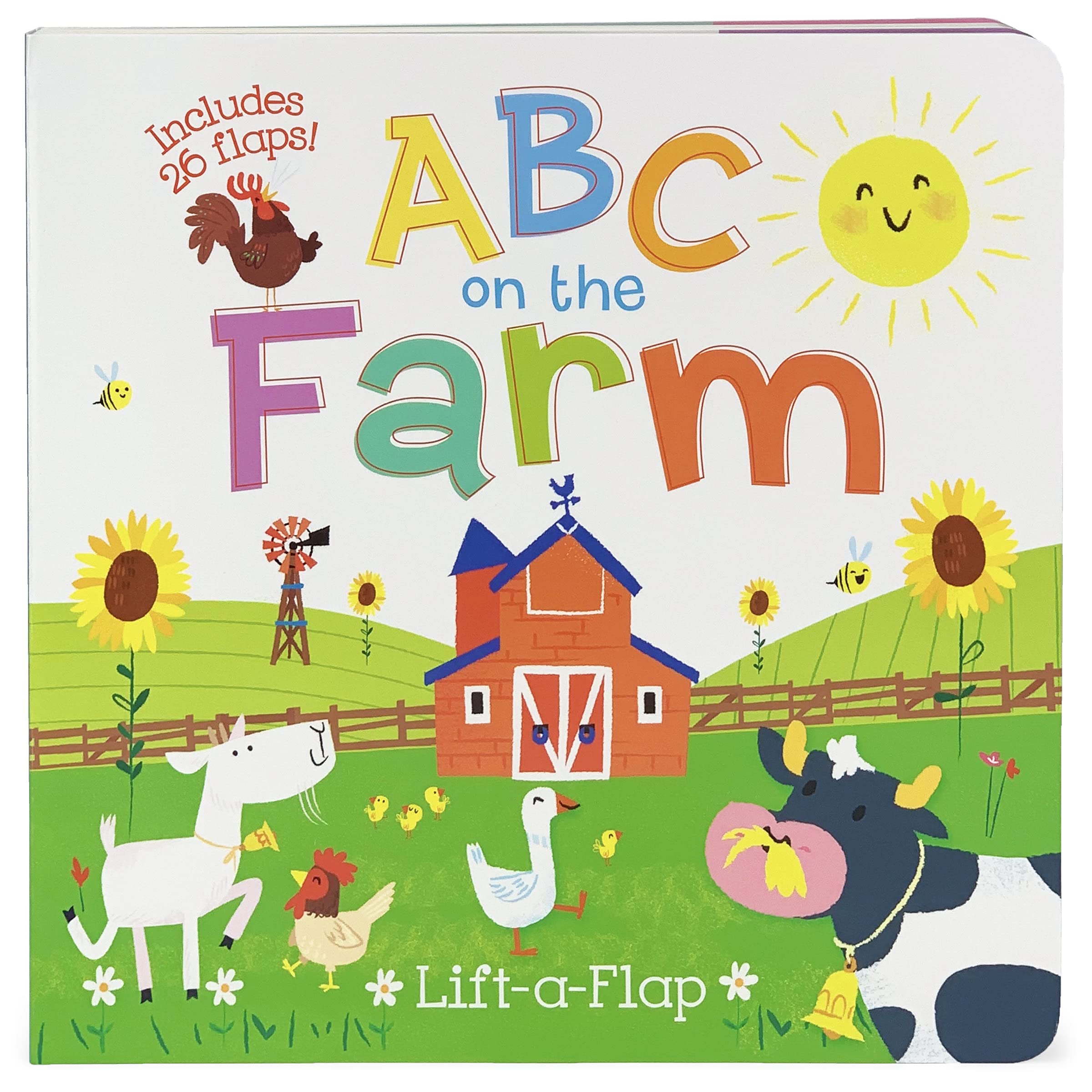 ABC on the Farm: A Large Lift-the-Flap Board Book for Toddlers, Preschoolers, And More, Ages 2-6