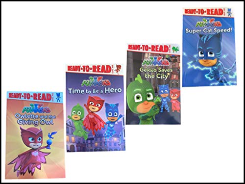 PJ Masks Ready-to-Read Value Pack (4 Books): Gekko Saves the City, Time to be a Hero, Owlette and the Giving Owl, and Super Cat Speed!