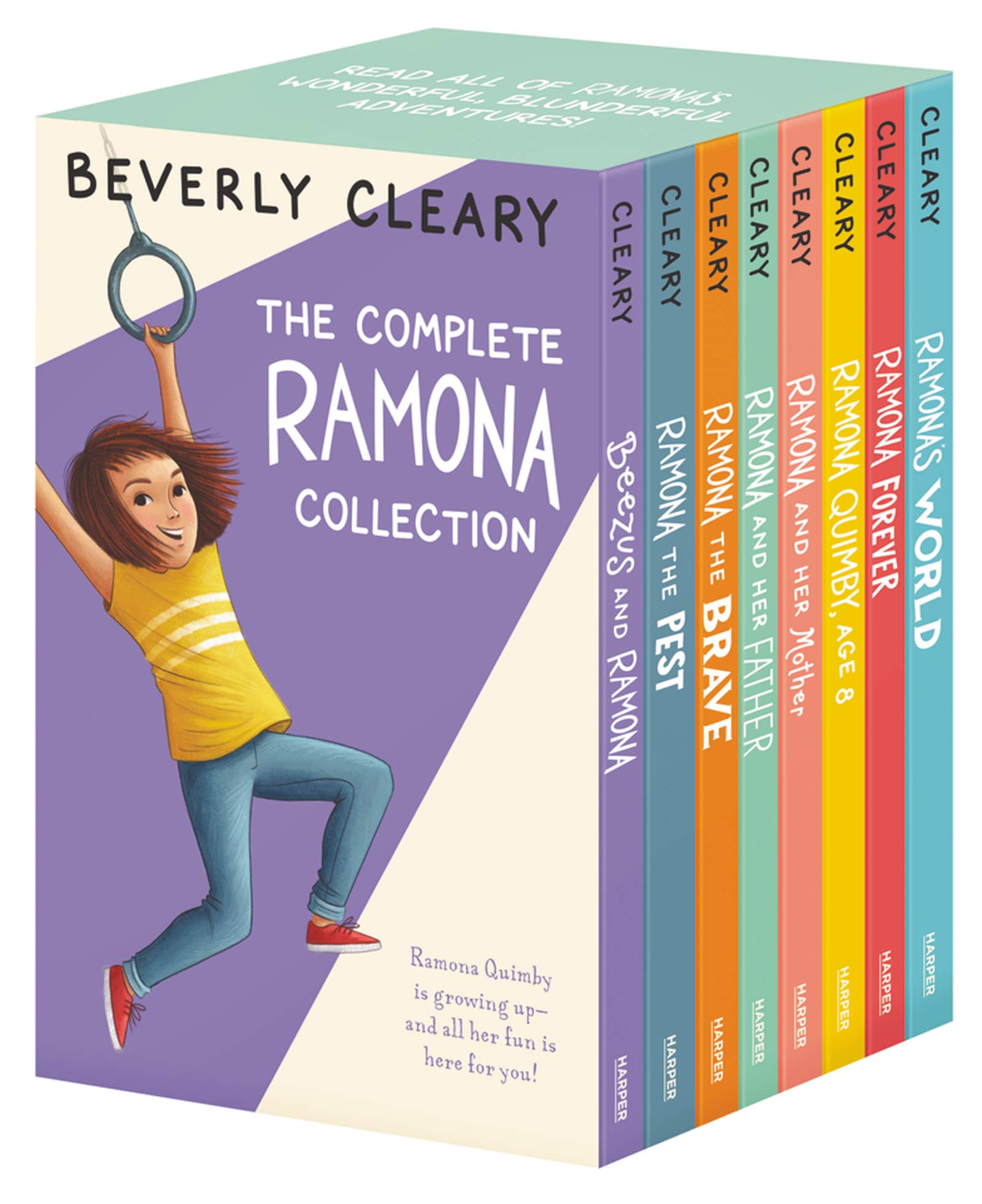 Complete 8-Book Ramona Collection Beezus and Ramona, Ramona and Her Father, Ramona and Her Mother, Ramona Quimby, Age 8, Ramona Forever, Ramona the Brave, Ramona the Pest, Ramona's World