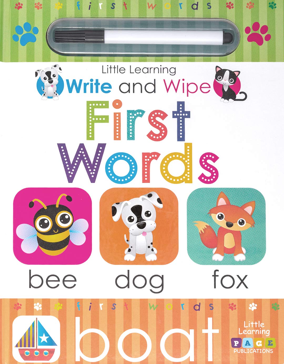 First Words - Write & Wipe Activity Kids Books - Childrens Books, Toddler Books