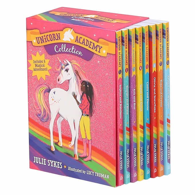 Unicorn Academy 8 Book Box Set Titles 1-8 Sophia & Rainbow, Scarlett & Blaze, Ava & Star, Isabel & Cloud, Layla & Dancer, Olivia & Snowflake , Rosa & Crystal, Ariana & Whisper