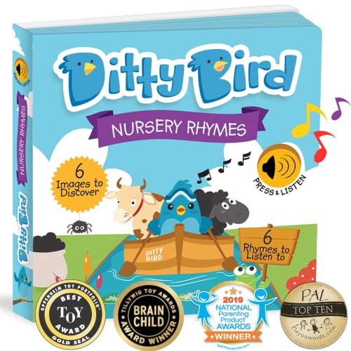 DITTY BIRD Old Macdonald’s Farm Song Book | Nursery Rhymes Book for Babies and Toddlers 1-3 | Interactive Musical Toy | Sound Books | Gifts for 1 Year Old